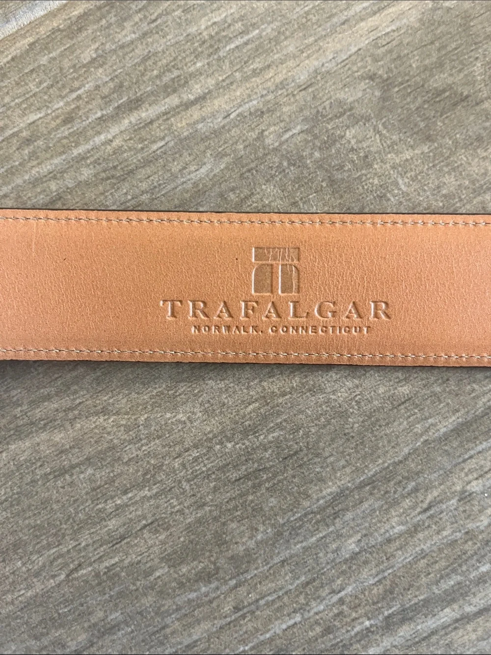 Trafalgar Men's Dark Brown Leather Belt with Silver Buckle